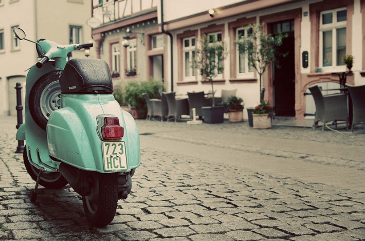 Bavaria Germany parked Vespa